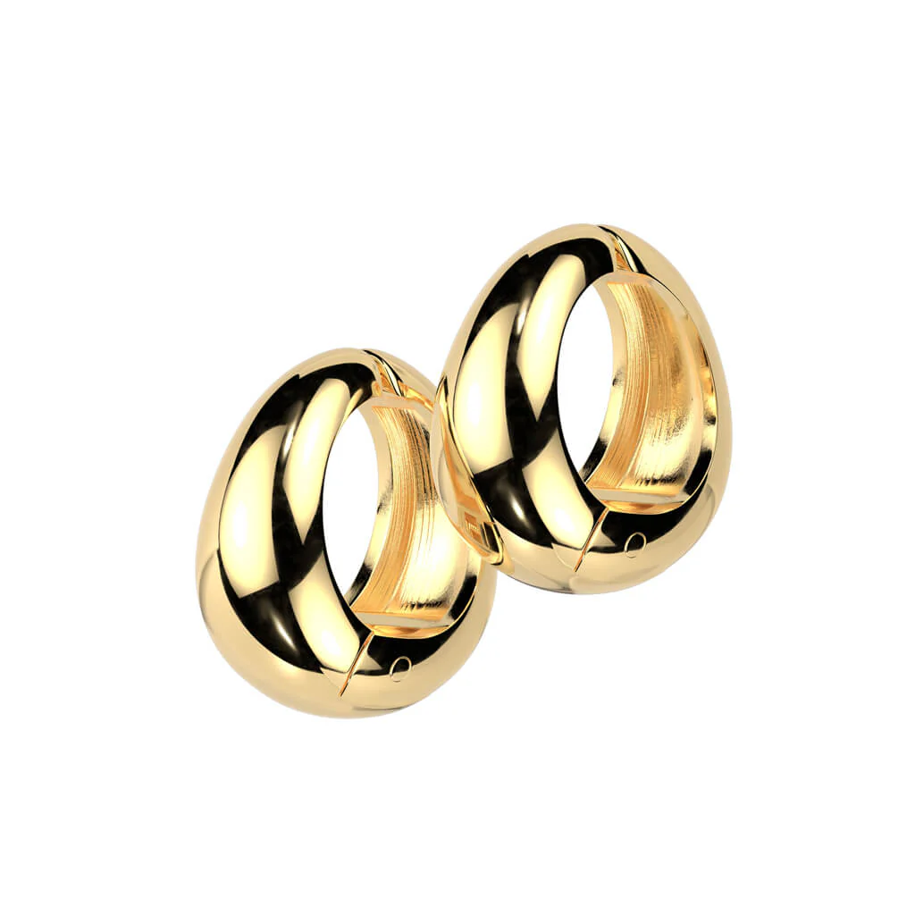 Earcuff wide oval non-piercing clip - Image 4