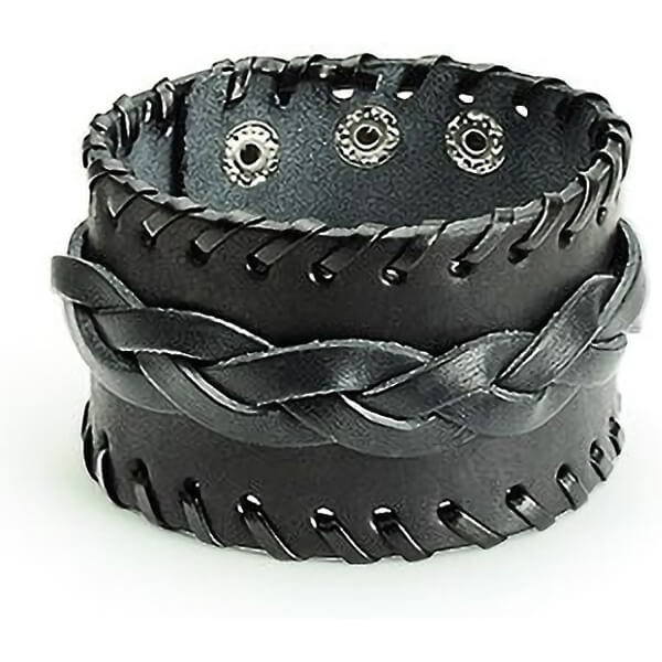 Wide Black Braided