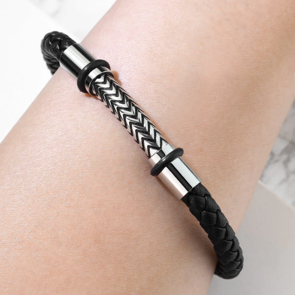 Black Braided Silver Magnet - Image 2