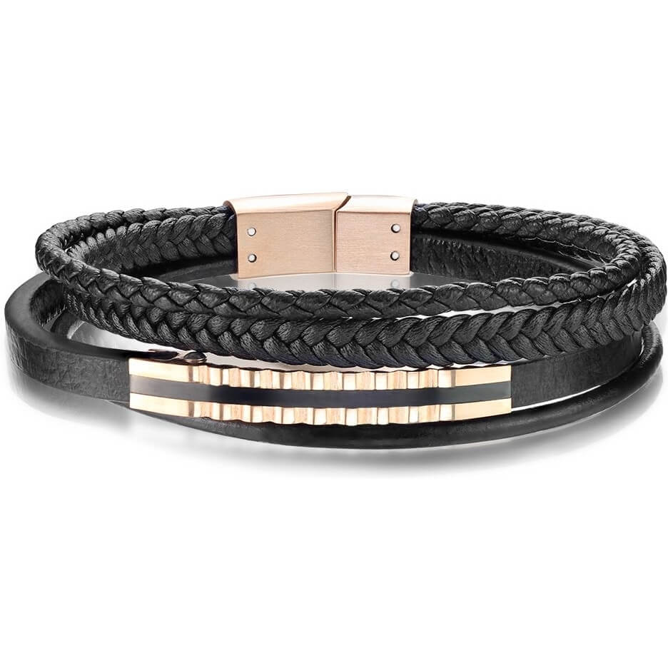 Black Braided Roségold Magnet