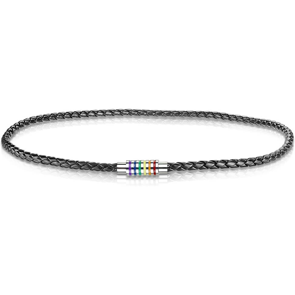 Black Braided Rainbow Stripes - Image 4