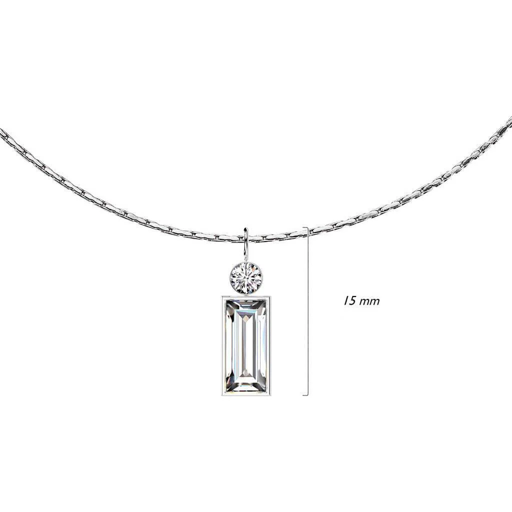 baguette zirconia pendant - Image 2