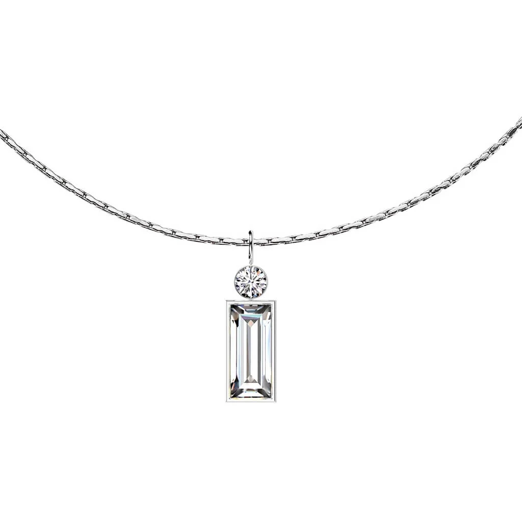 baguette zirconia pendant - Image 4