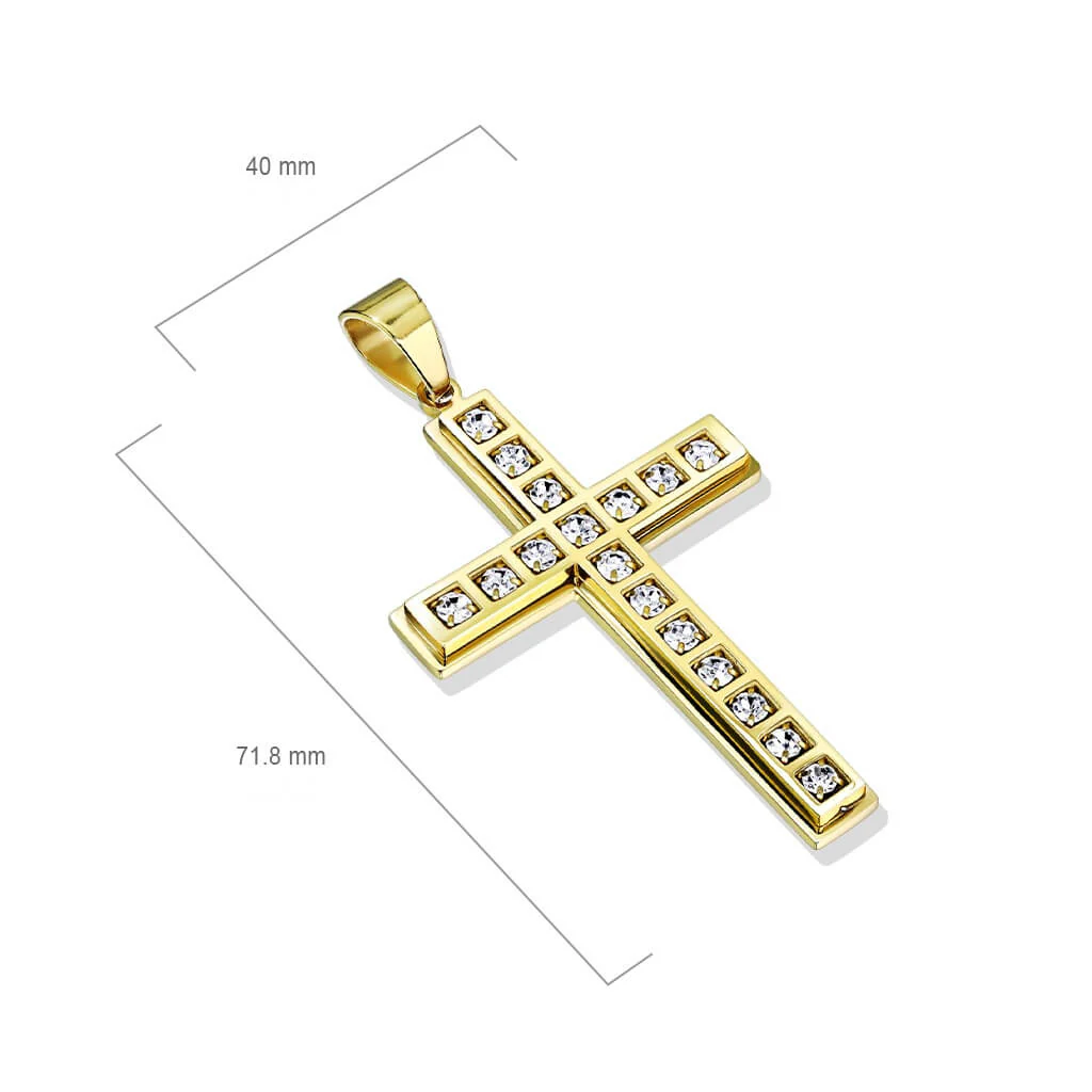 Cross Zirconia Gold - Image 2