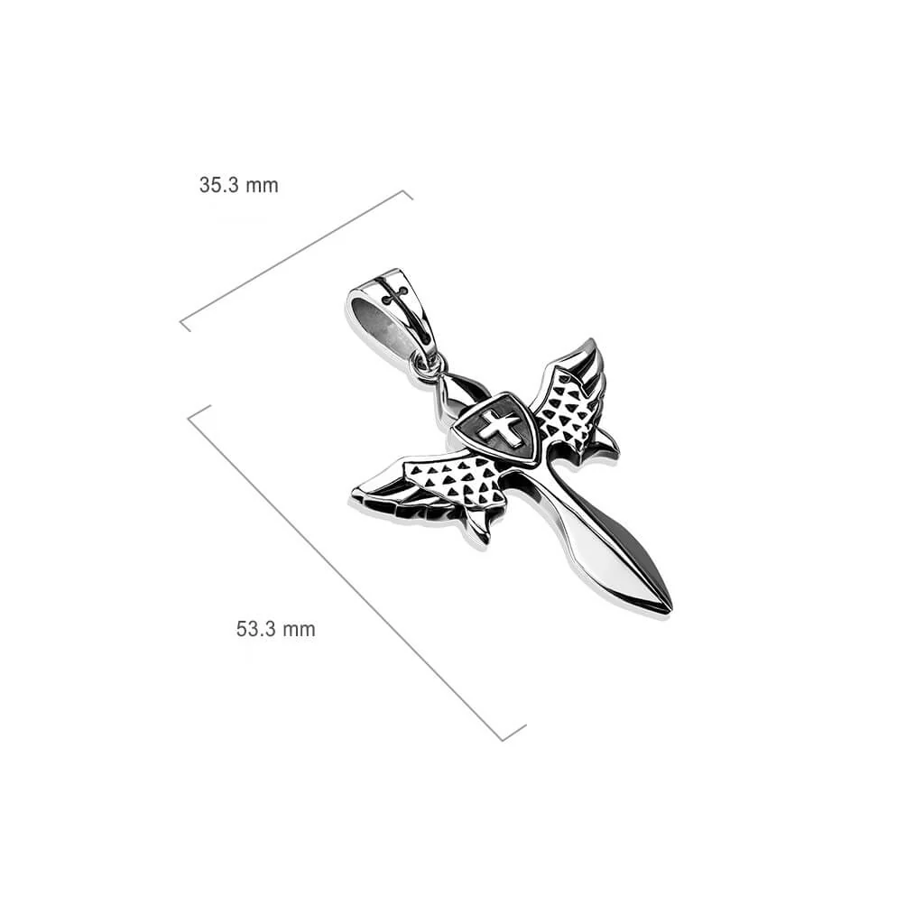 Sword Cross Wing Silver - Image 2