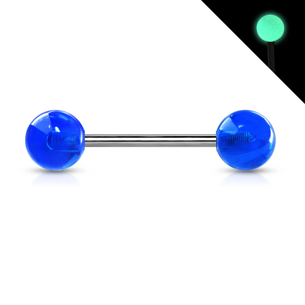 Titanium Barbell Acrylic Ball Glow in the Dark - Image 2