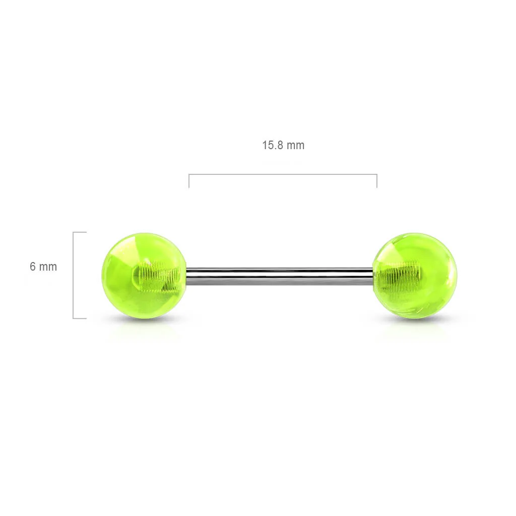Titanium Barbell Acrylic Ball Glow in the Dark - Image 3