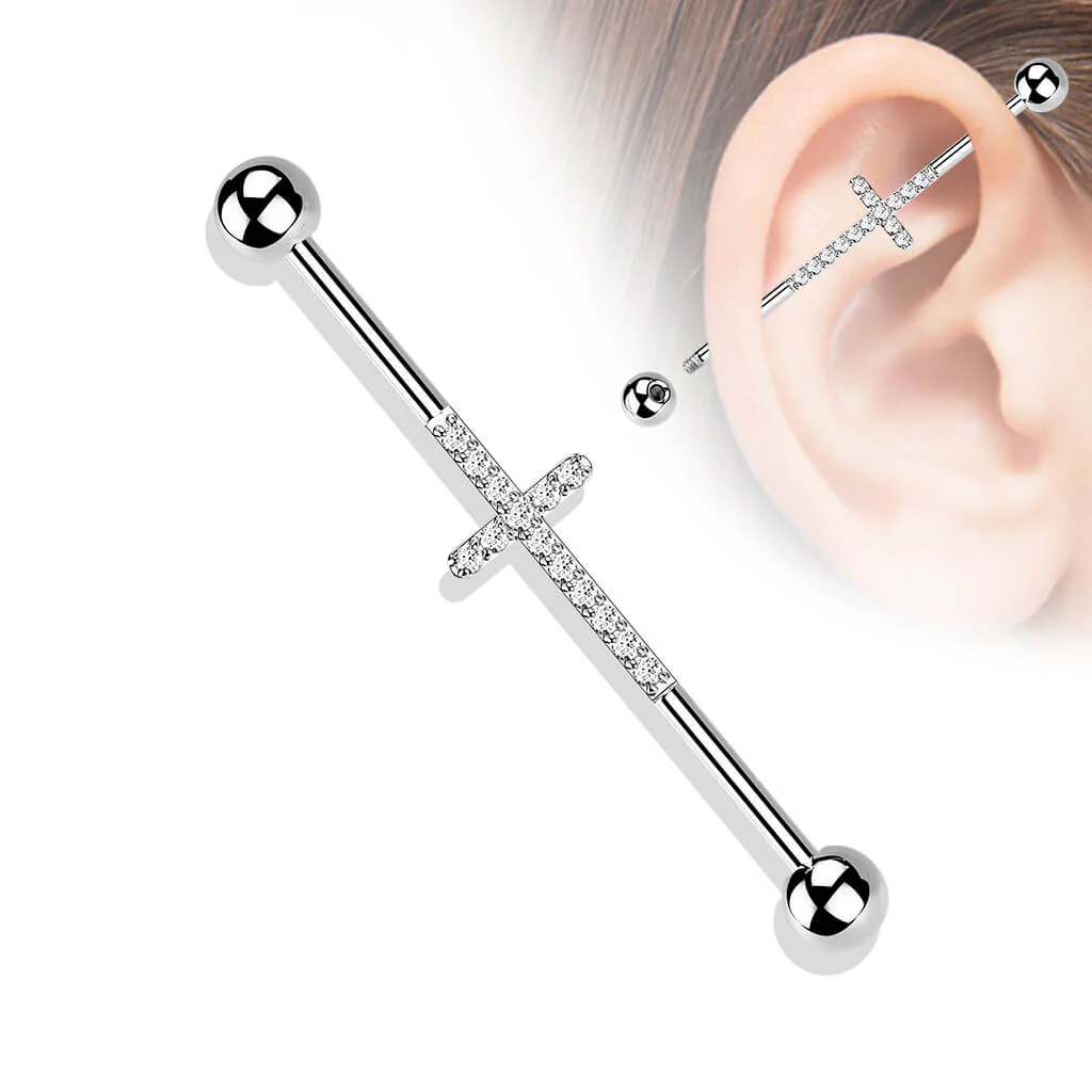 Titanium Industrial Barbell Cross Zirconia - Image 2