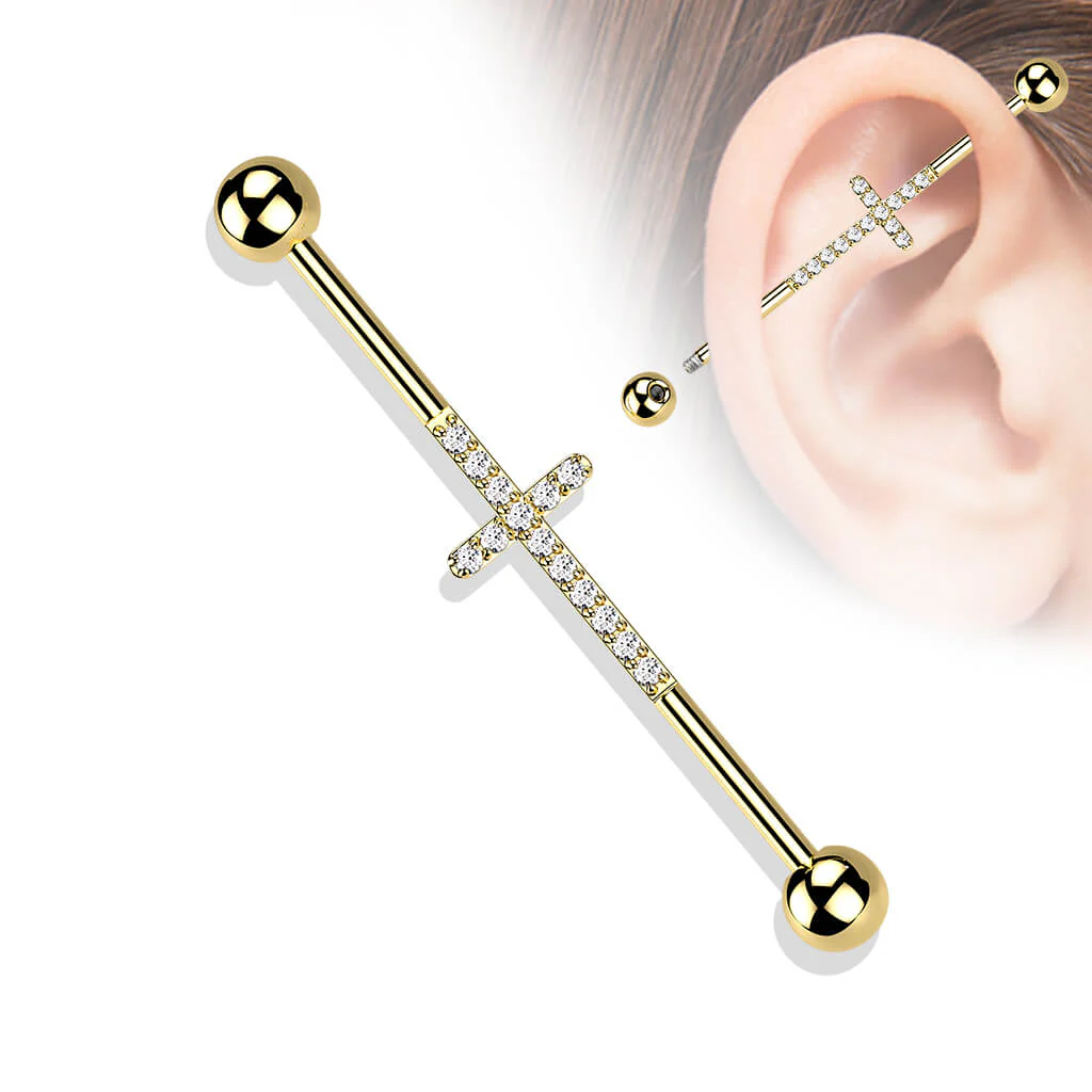 Titanium Industrial Barbell Cross Zirconia - Image 4