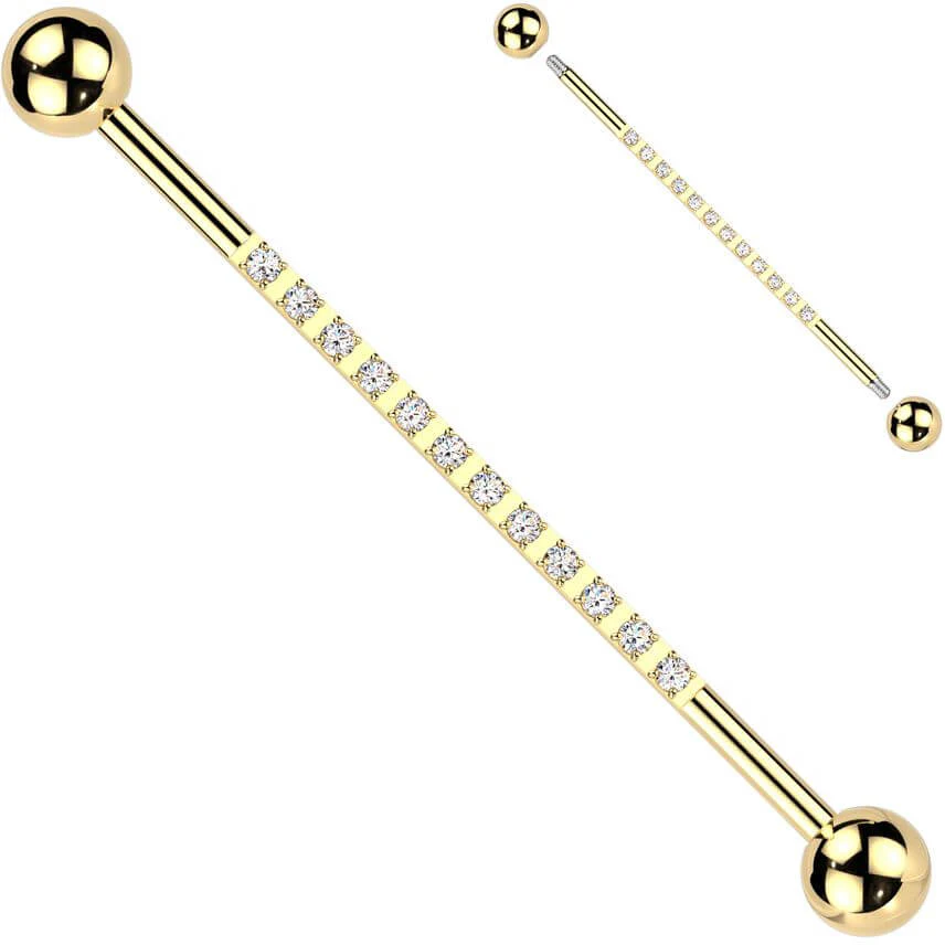 Titanium Industrial Barbell zirconias - Image 3