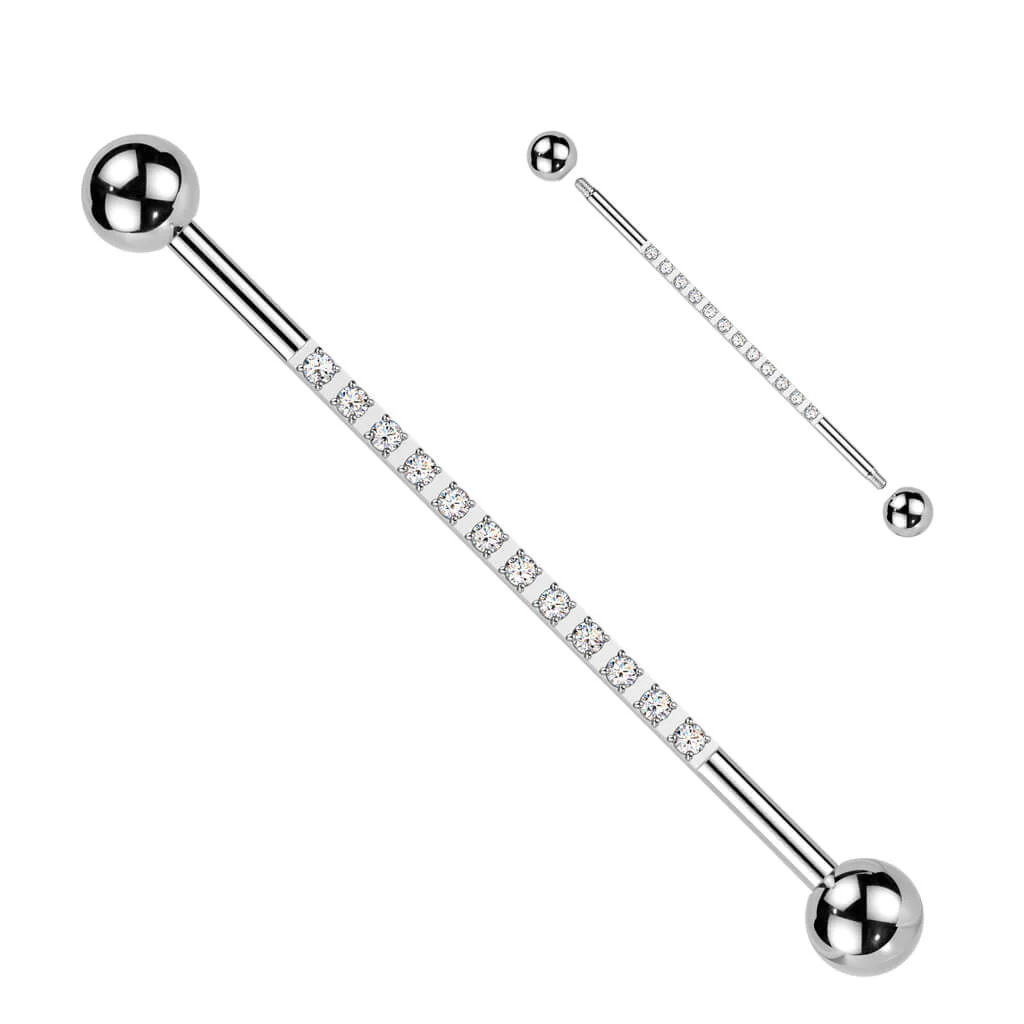 Titanium Industrial Barbell zirconias - Image 4
