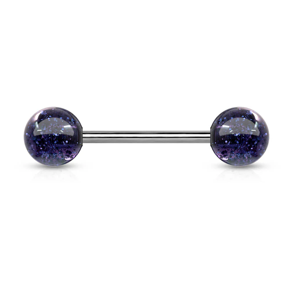 Titanium Barbell Acrylic Ultra Glitter Ball - Image 2