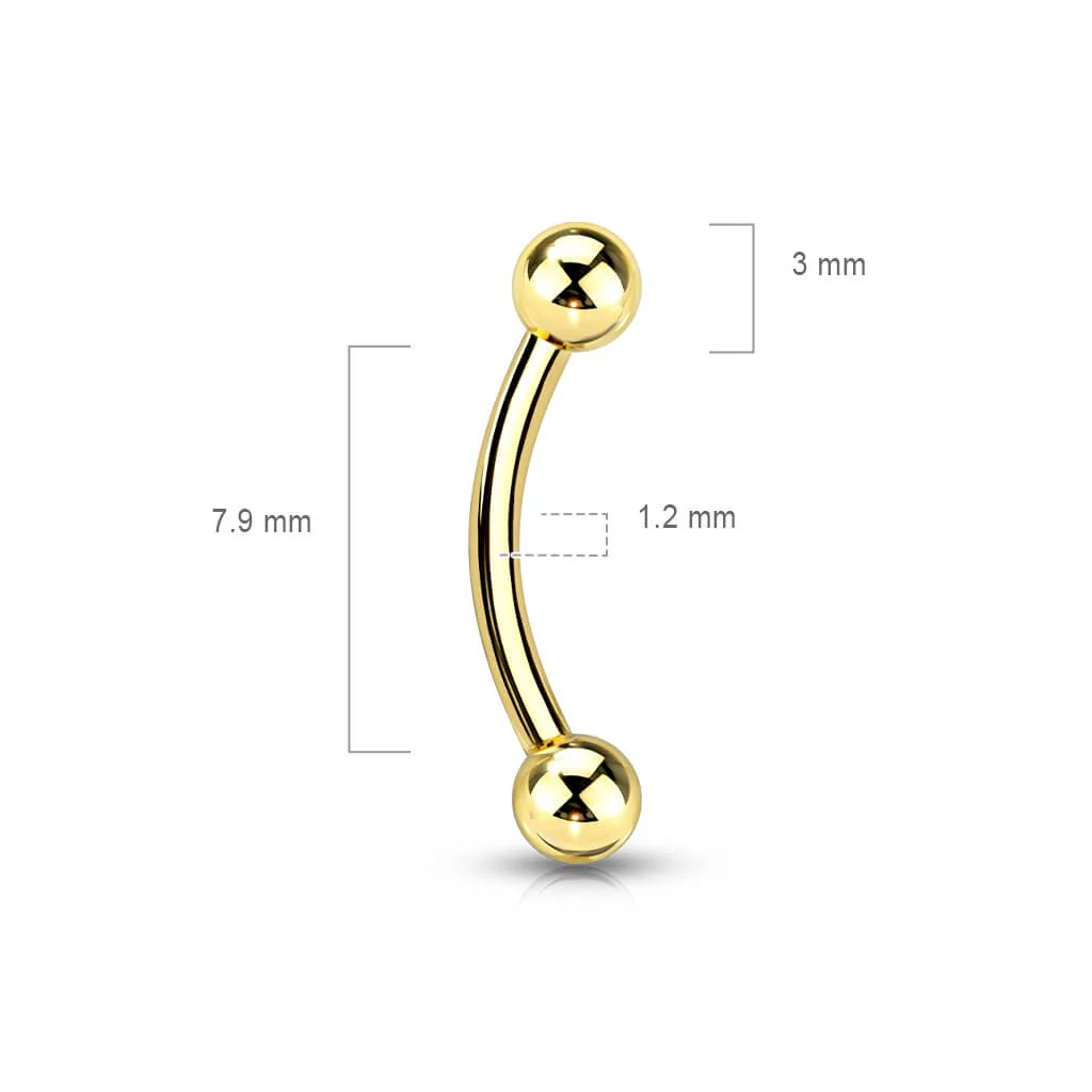 Titanium Eyebrow Piercing Ball - Image 3