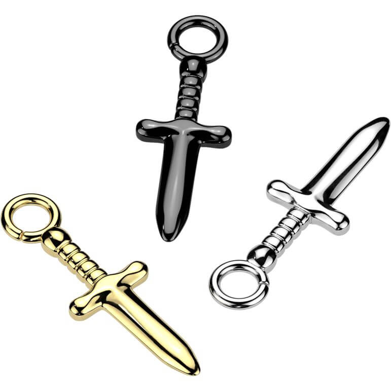 Titanium Attachment dagger dangle - Image 3