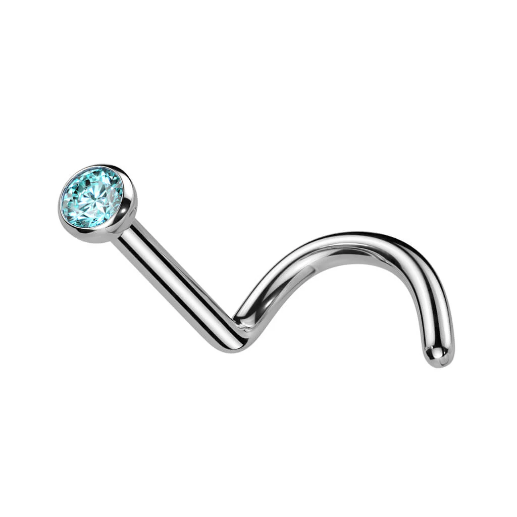 Titanium Nose Screw Zirconia Round - Image 13