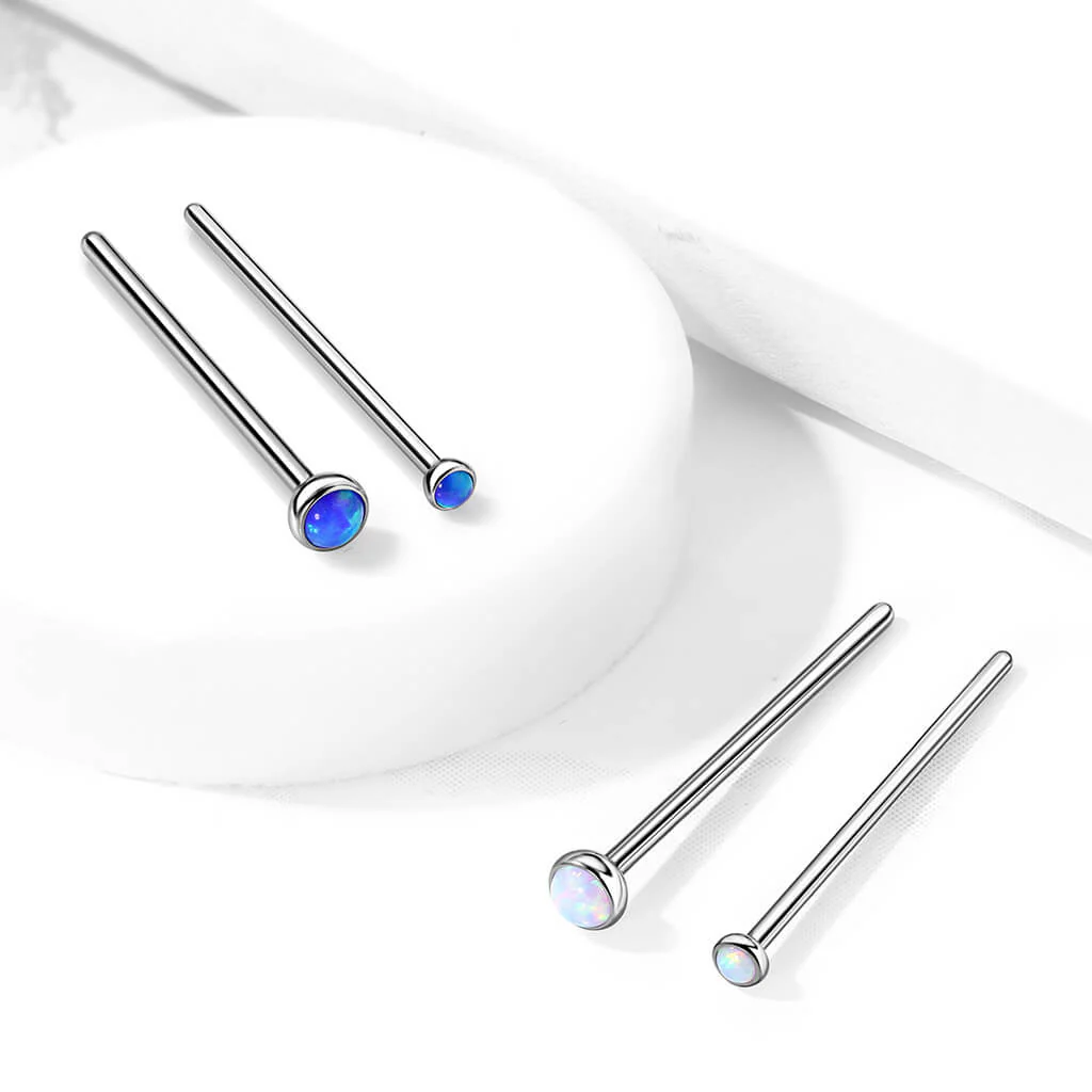 Titanium Fishtail Opal Round Silver - Image 6