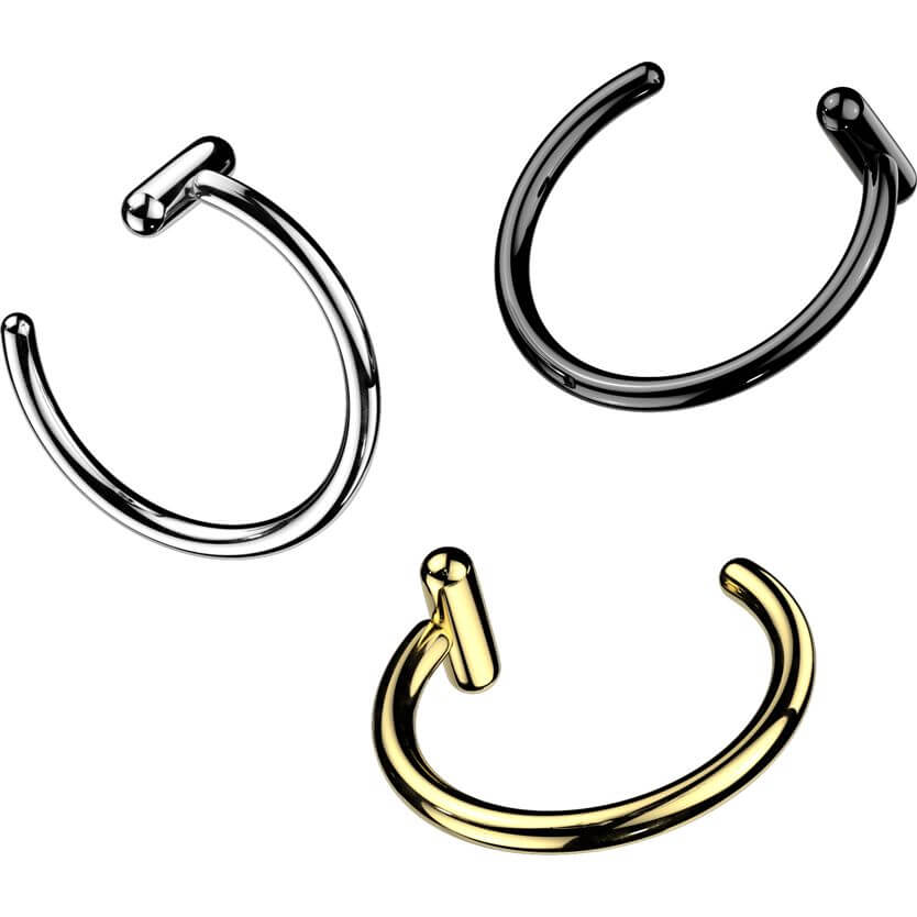 Titanium Nose Hoop Bar stopper - Image 3