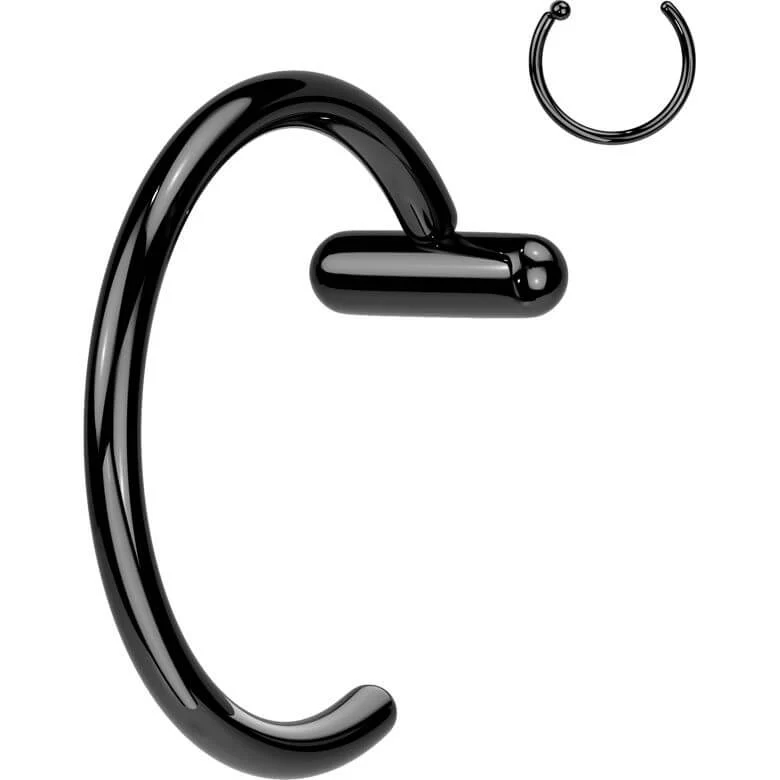 Titanium Nose Hoop Bar stopper - Image 4
