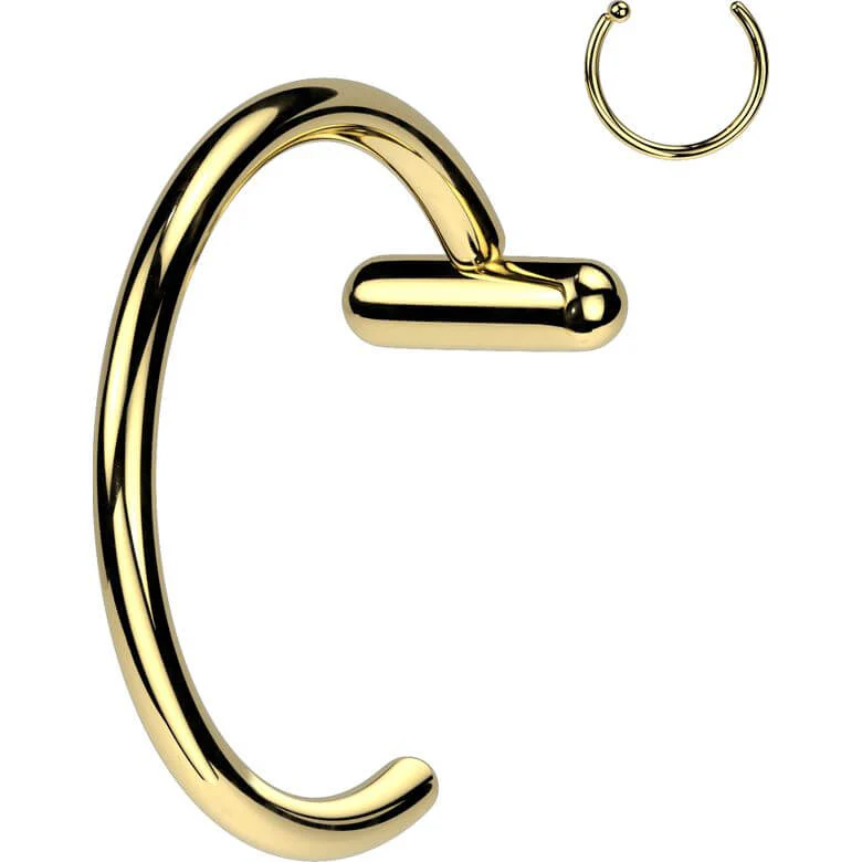 Titanium Nose Hoop Bar stopper - Image 5