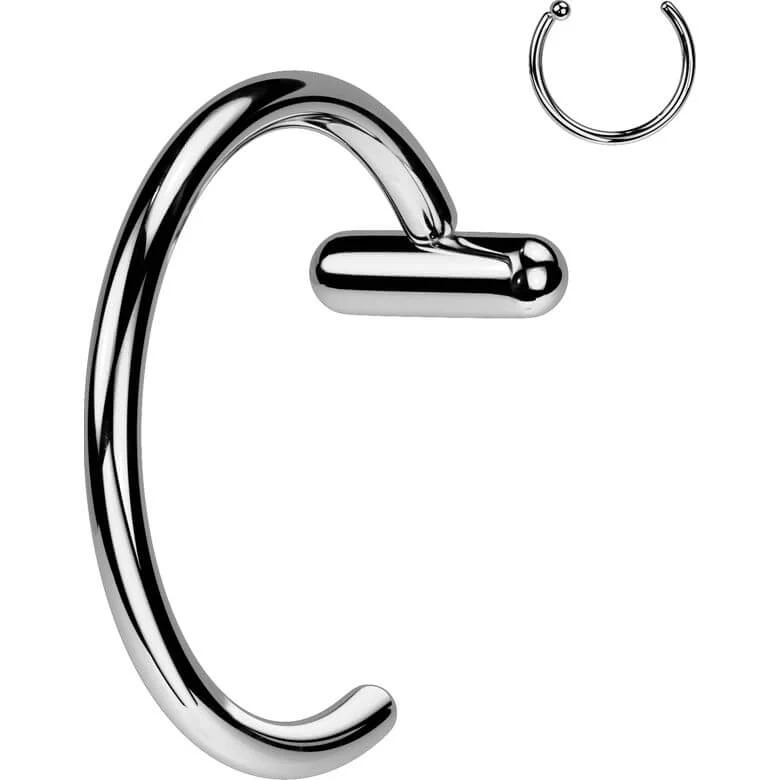 Titanium Nose Hoop Bar stopper - Image 6