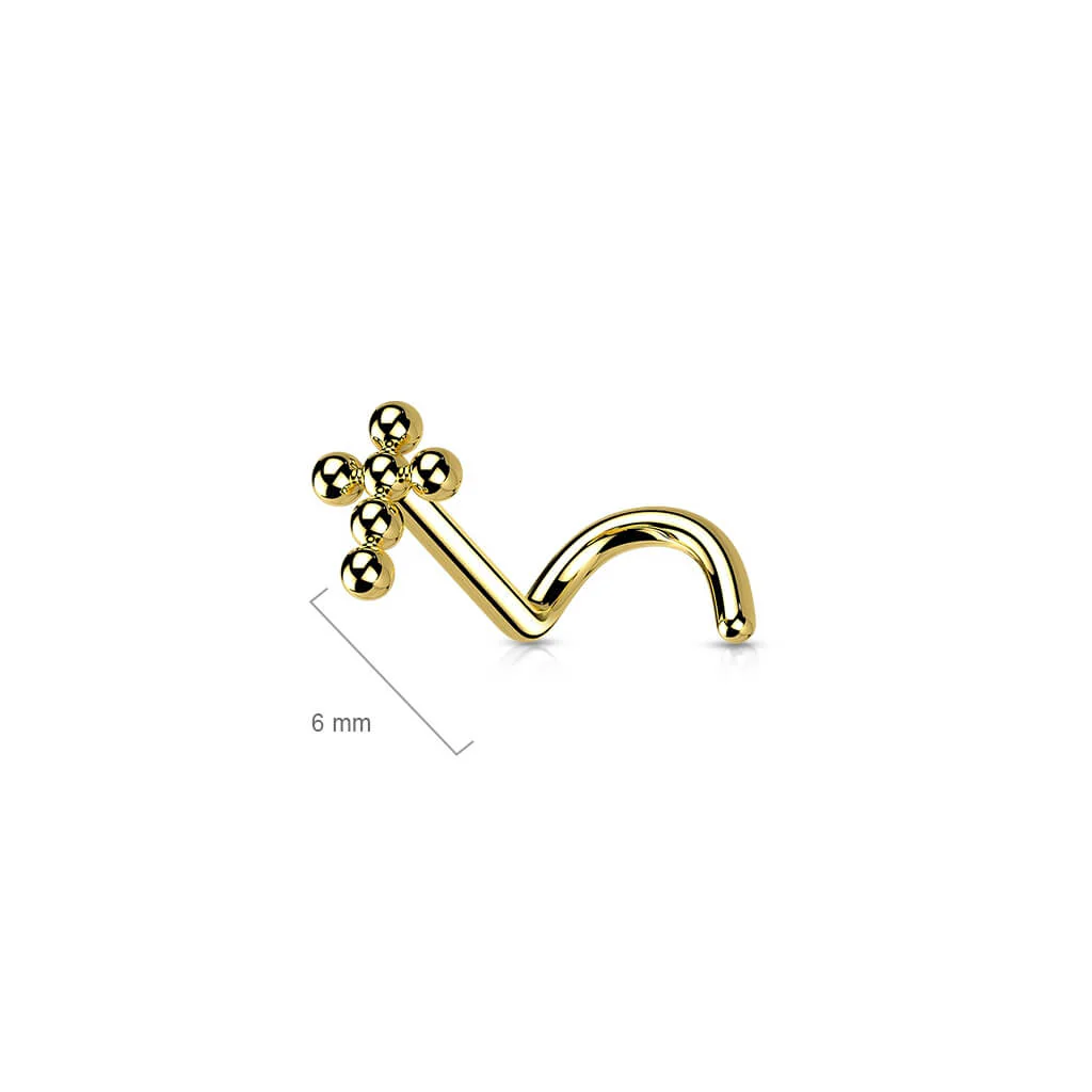 Titanium Nose Screw Ball Cross - Image 3