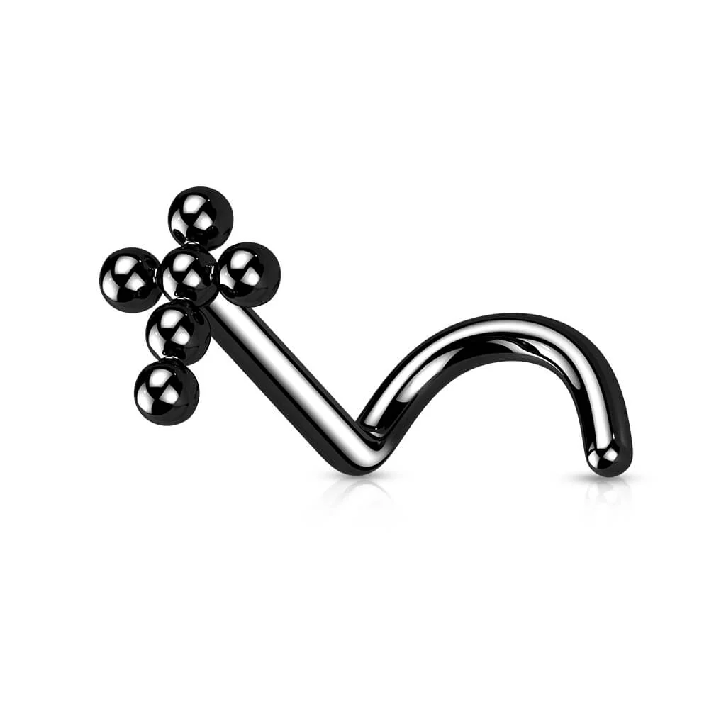 Titanium Nose Screw Ball Cross - Image 4
