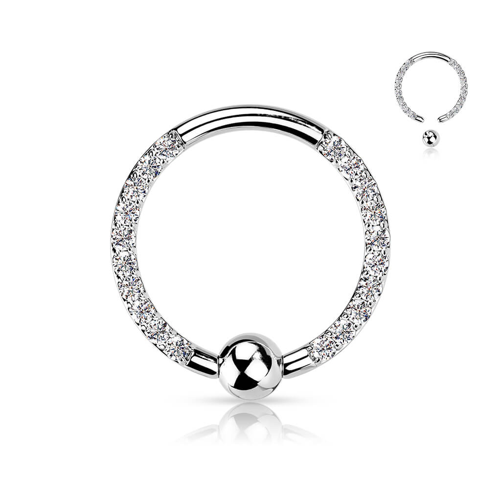 Titanium Ring Ball Zirconia Captive Bead - Image 2