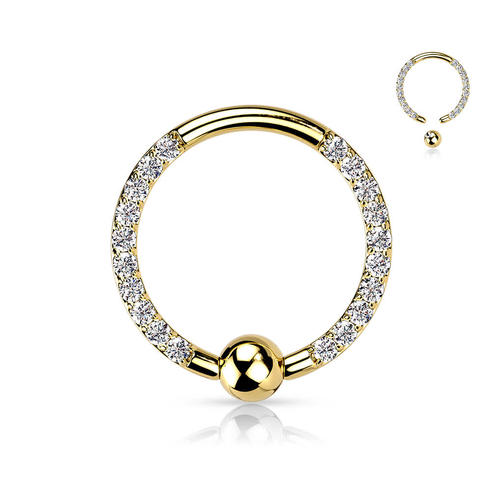 Titanium Ring Ball Zirconia Captive Bead - Image 4