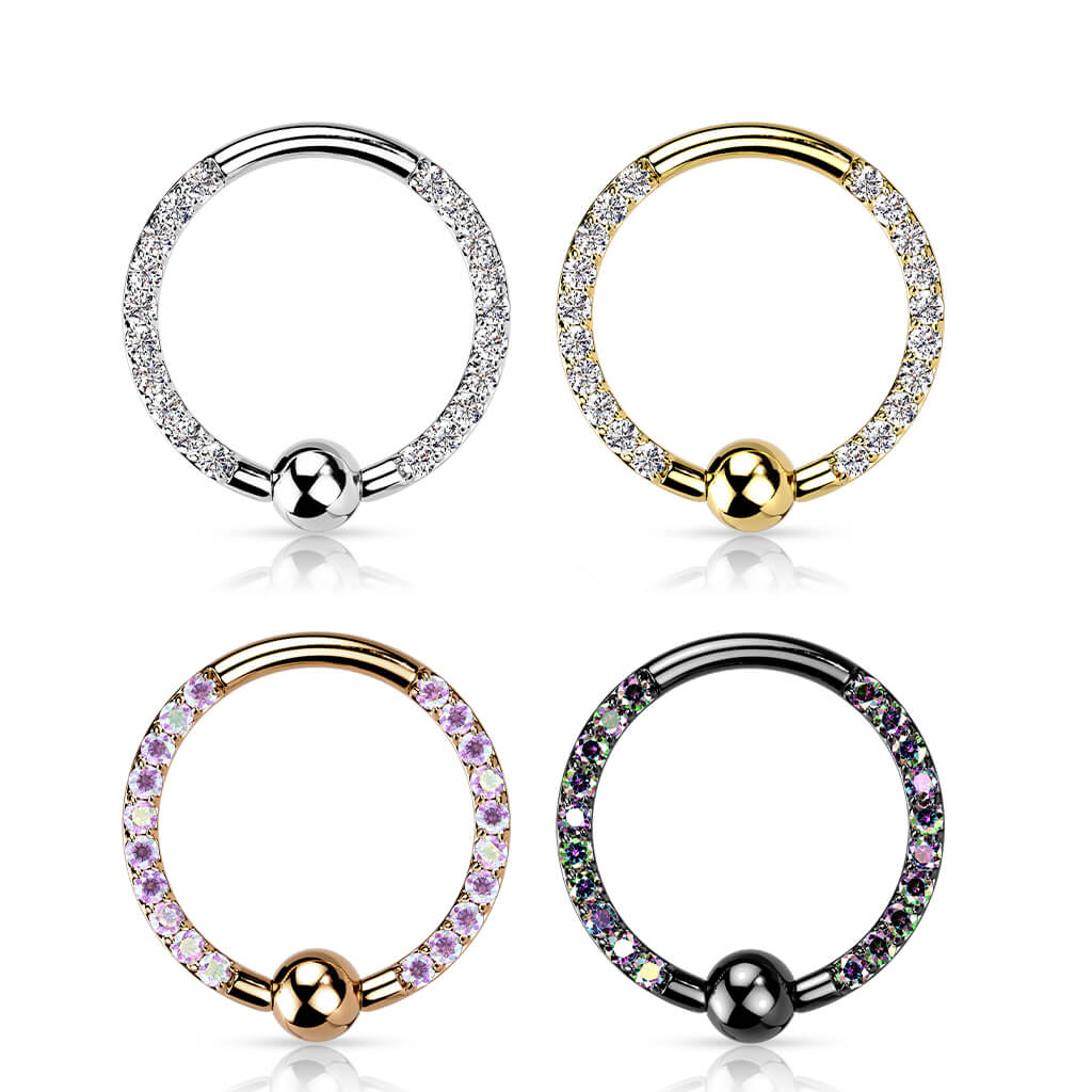 Titanium Ring Ball Zirconia Captive Bead - Image 5