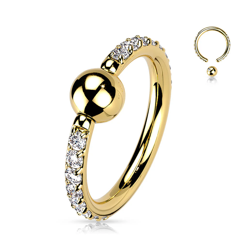 Titanium Ring Ball Zirconia Captive Bead - Image 4