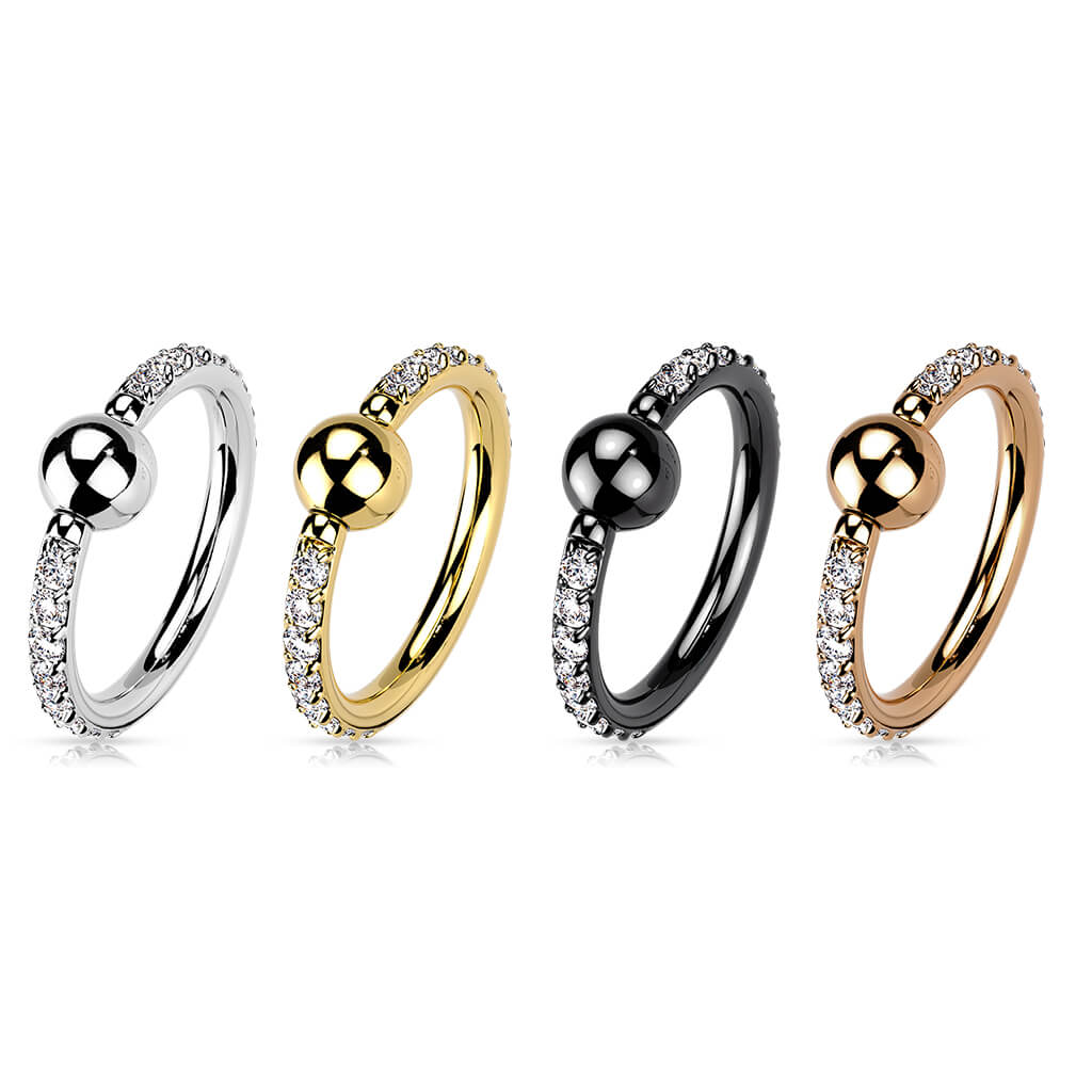 Titanium Ring Ball Zirconia Captive Bead - Image 5