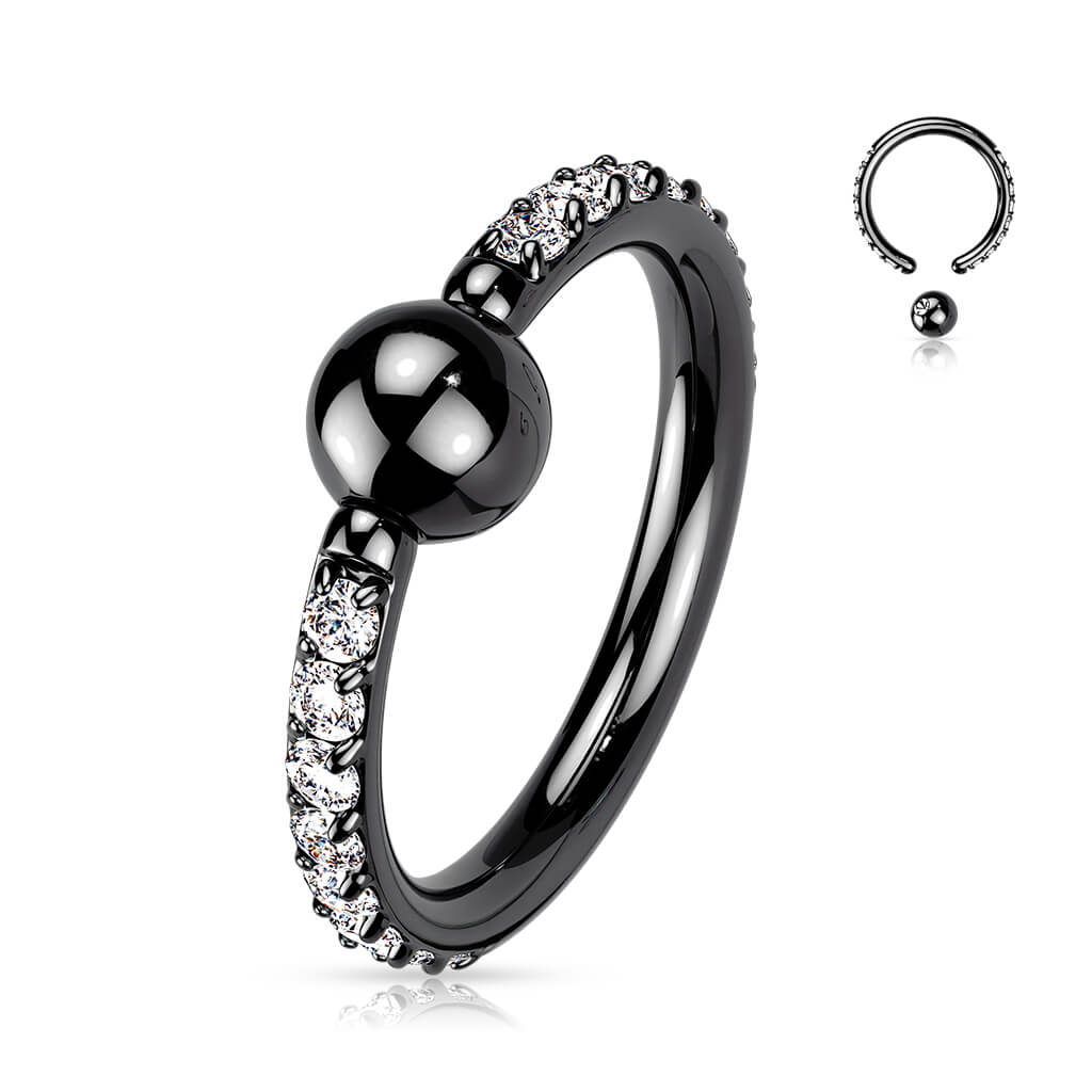 Titanium Ring Ball Zirconia Captive Bead - Image 6