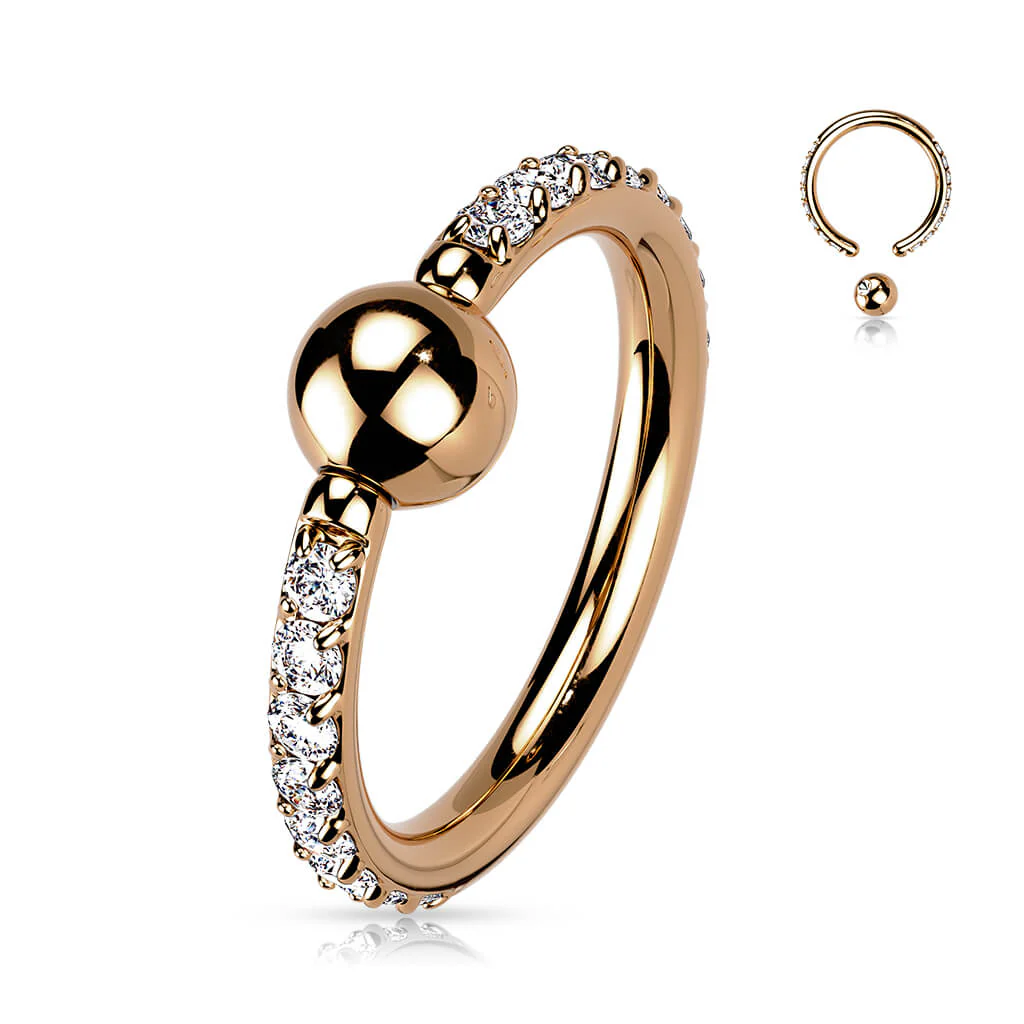 Titanium Ring Ball Zirconia Captive Bead - Image 7