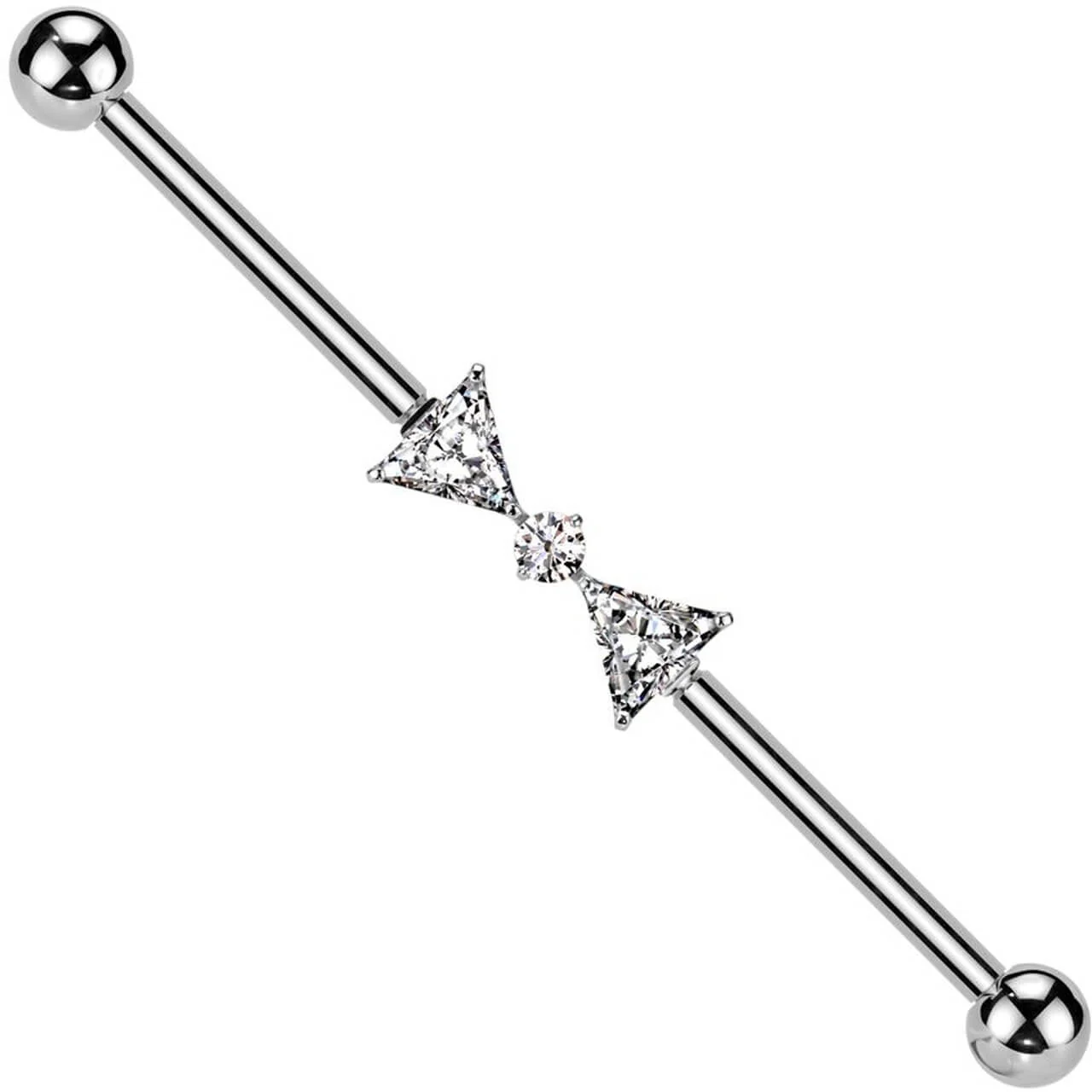 Titanium Industrial Barbell ribbon zirconia Internally Threaded