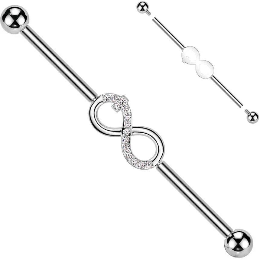 Titanium Industrial Barbell intinity zirconia Internally Threaded - Image 4