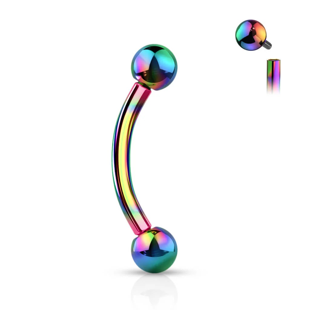Titanium Eyebrow Piercing Ball Internally Threaded - Image 12
