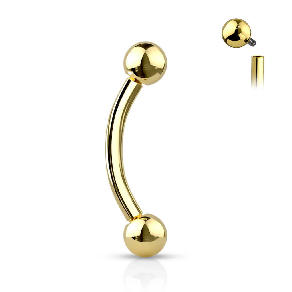 Titanium Eyebrow Piercing Ball Internally Threaded - Image 8