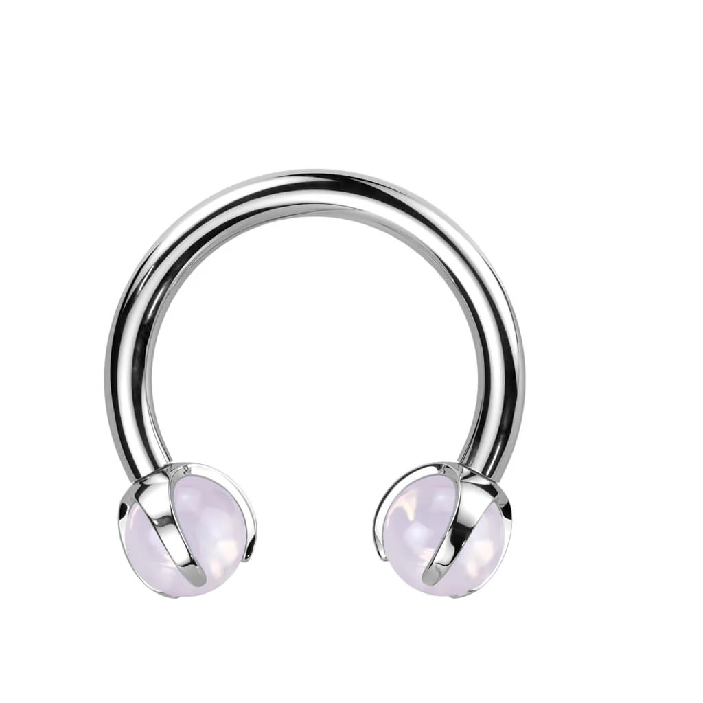 Horseshoe Semi-Precious Stone Internally Threaded - Image 7