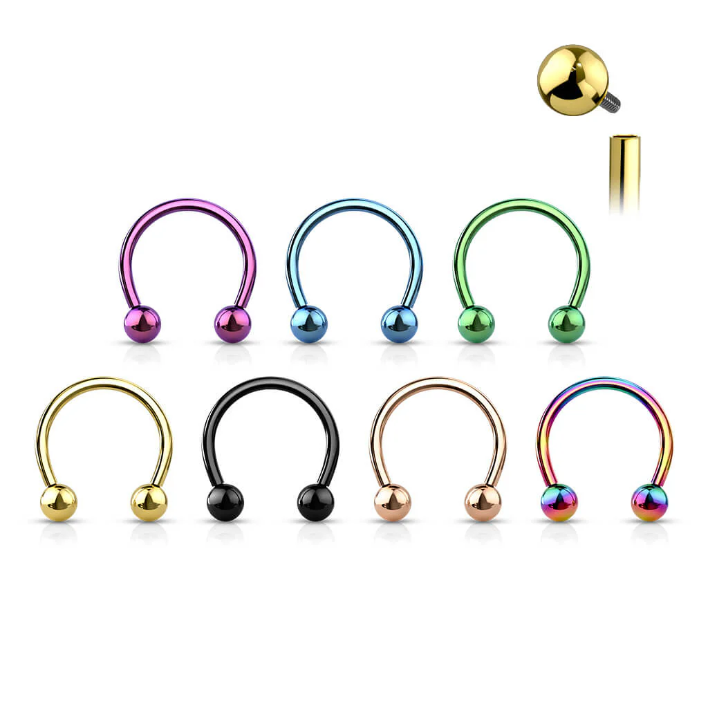 Titanium Horseshoe Ball Internally Threaded - Image 3