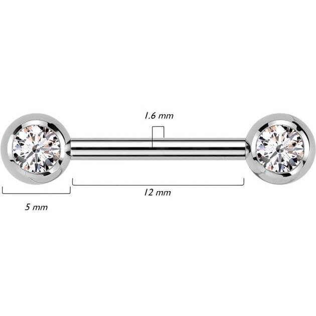 Titanium Barbell zirconia Internally Threaded - Image 2
