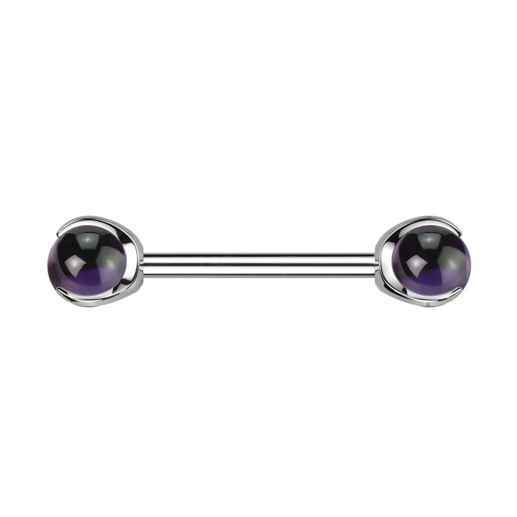 Nipple Piercing Semi-Precious Stone Internally Threaded - Image 2