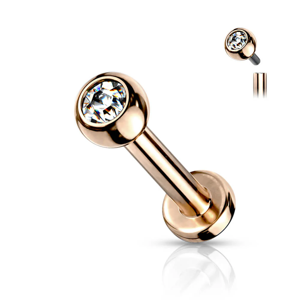 Titanium Labret Ball Zirconia Internally Threaded - Image 6