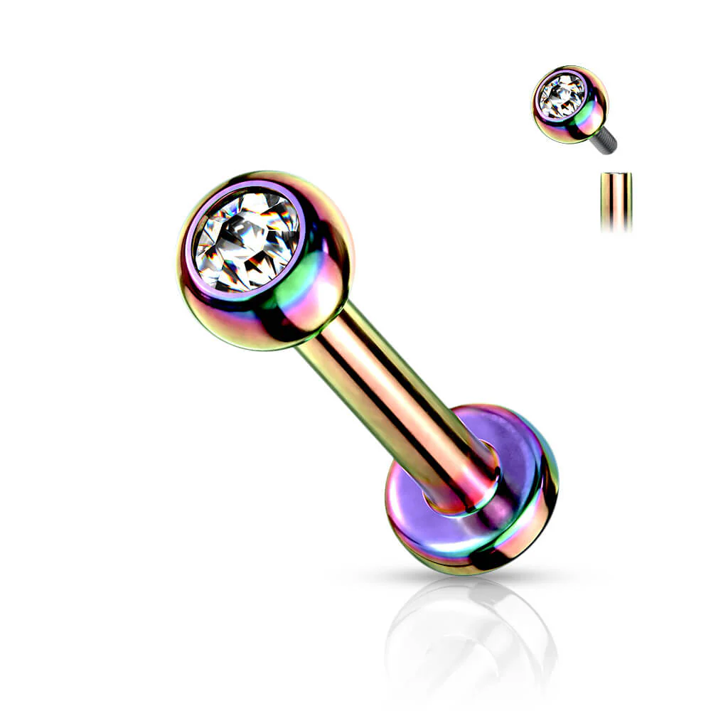 Titanium Labret Ball Zirconia Internally Threaded - Image 8