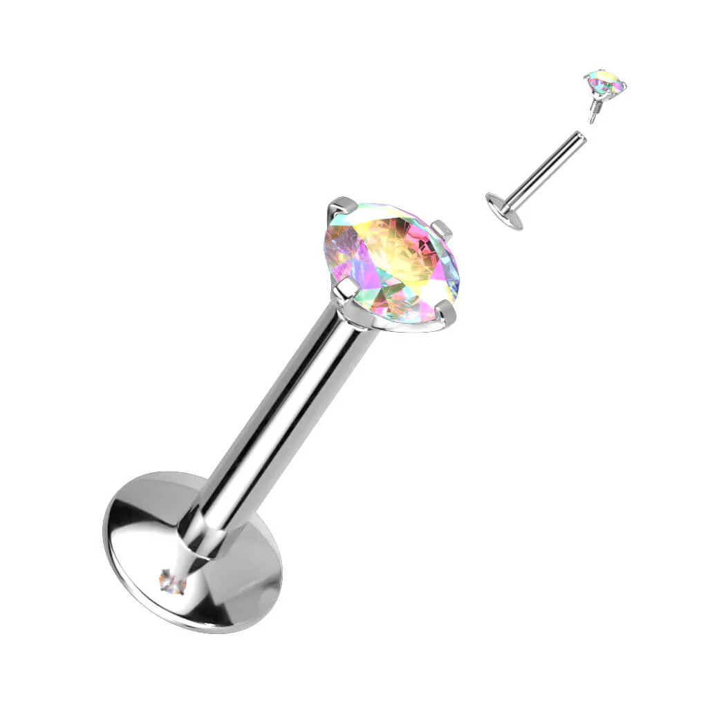Titanium Labret Zirconia Internally Threaded - Image 6