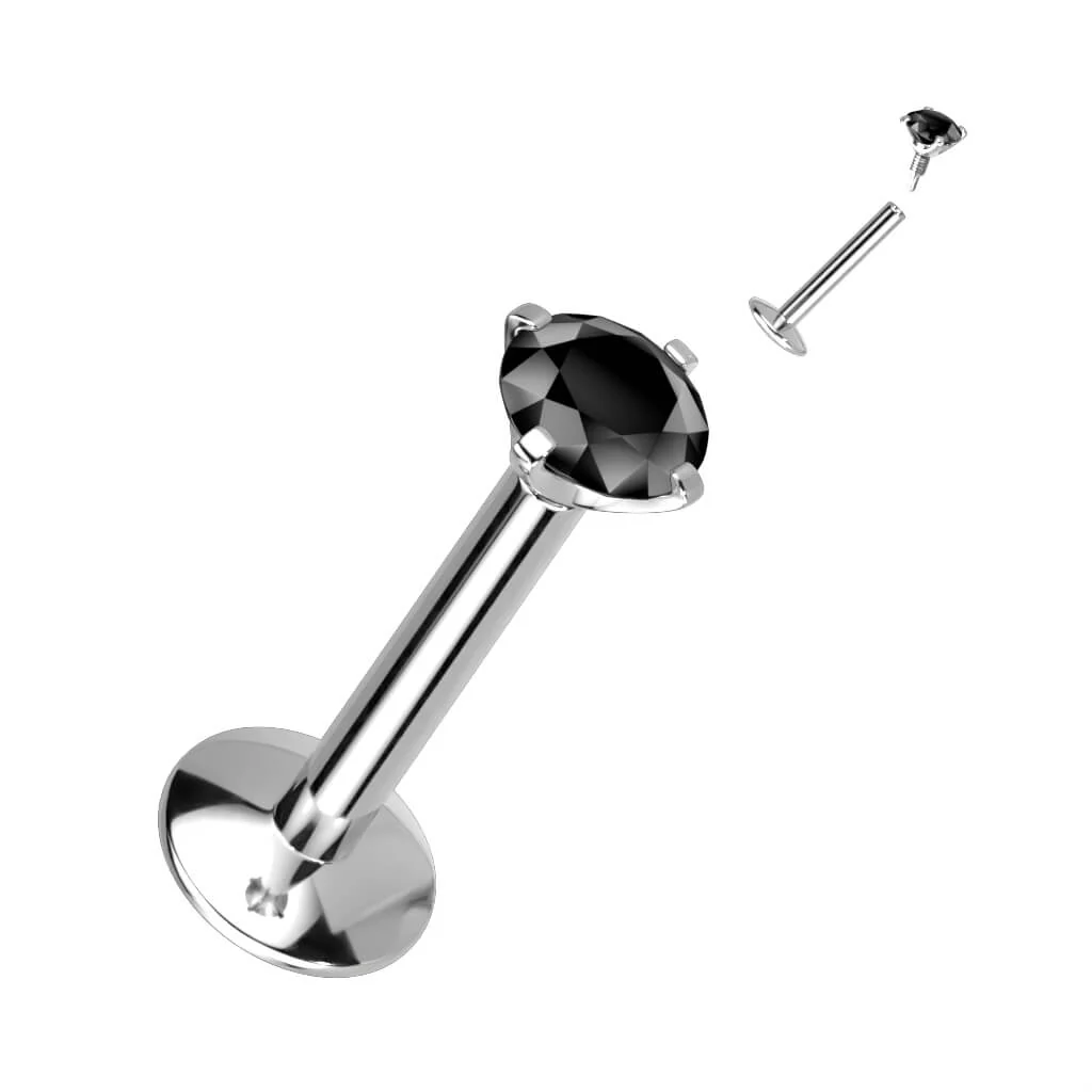 Titanium Labret Zirconia Internally Threaded - Image 7