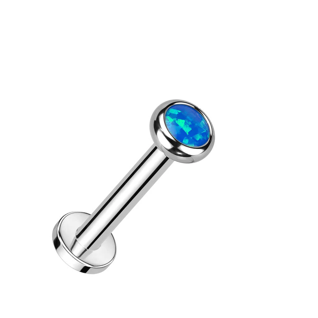 Titanium Labret Zirconia Opal Internally Threaded - Image 13