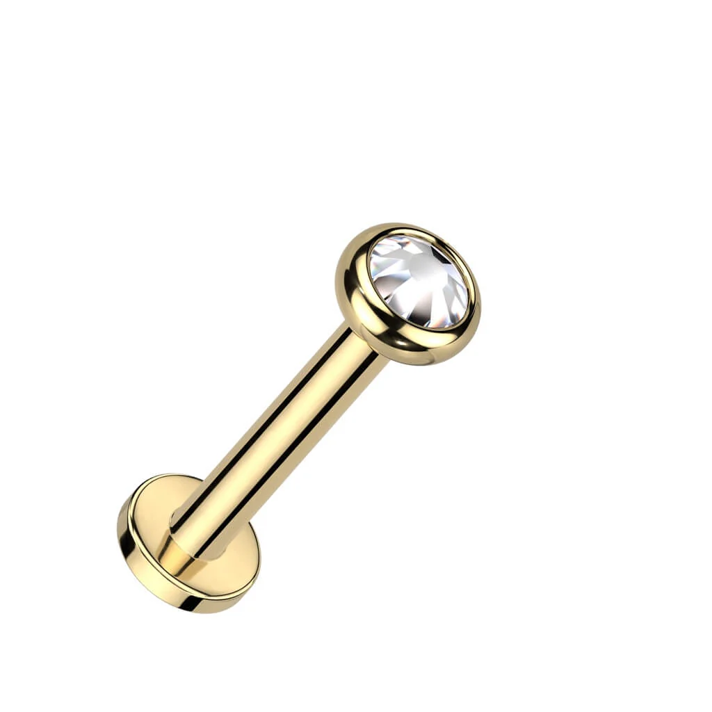 Titanium Labret Zirconia Opal Internally Threaded - Image 5