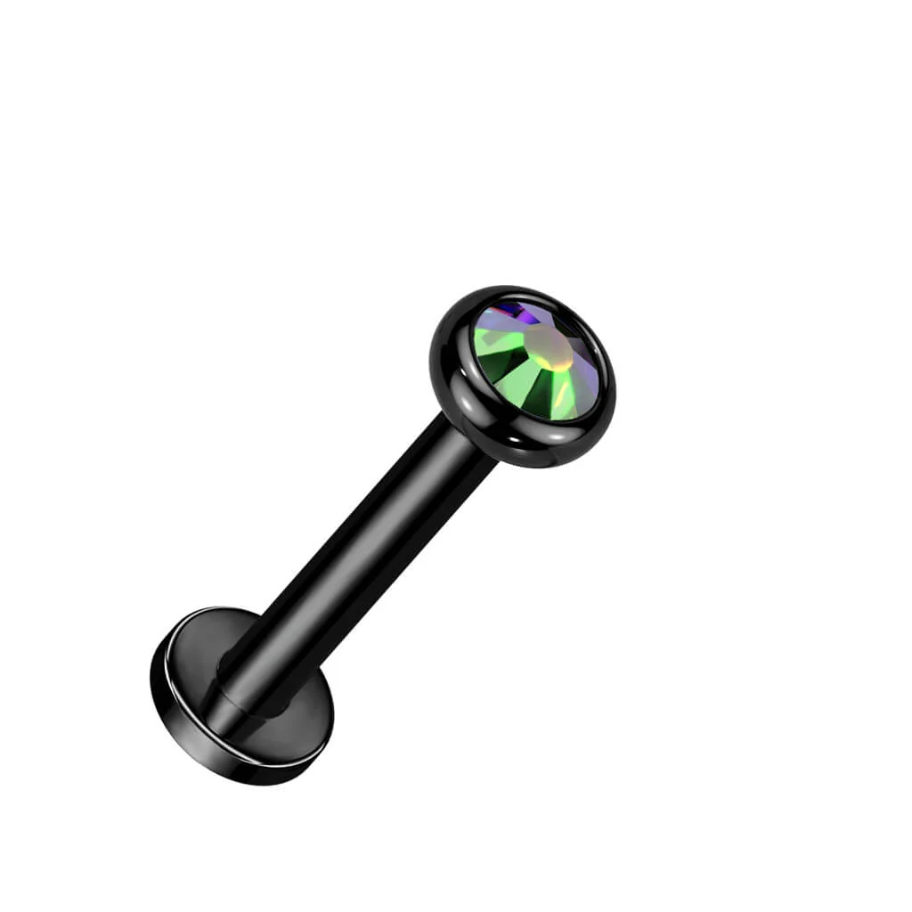 Titanium Labret Zirconia Opal Internally Threaded - Image 7