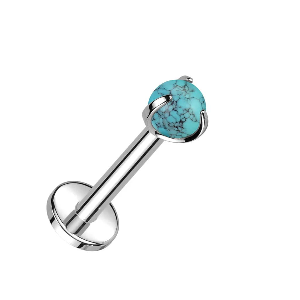 Titanium Labret Semi-Precious Stone Internally Threaded - Image 9
