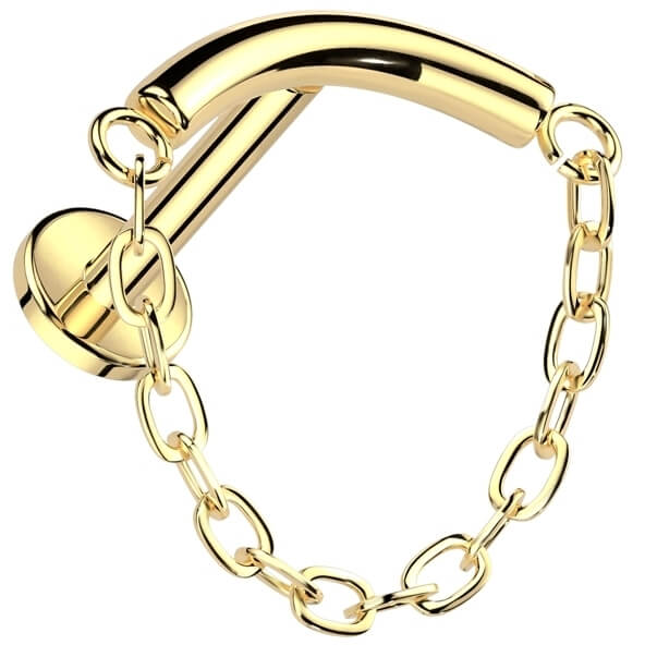 Titanium Labret chain Internally Threaded - Image 3
